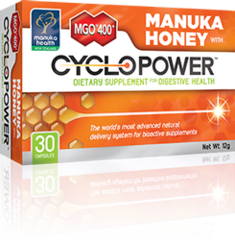 Manuka Health MGO 400+ Manuka Honey with CycloPower for Digestive Health 30 Capsules