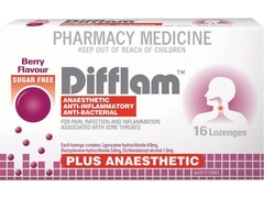 Difflam Plus Anaesthetic Berry 16 Lozenges