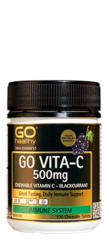 GO Healthy GO Vita-C 500mg Blackcurrant Chewable Tablets 50