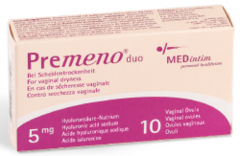 Premeno Duo 10 Vaginal Ovules for vaginal dryness and healing