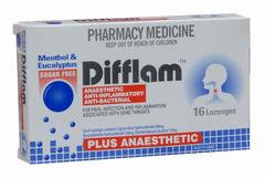 Difflam Plus Anaesthetic Menthol & Eucalyptus 16 lozenges
