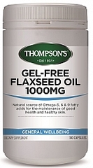 THOMPSONS GEL-FREE FLAX SEED OIL 1000MG 100 CAPS