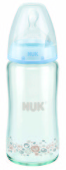 Nuk First Choice Glass Bottle 240ml/ sil teat S2