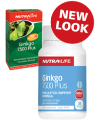 NutraLife Ginkgo 7500 Plus Caps 30s
