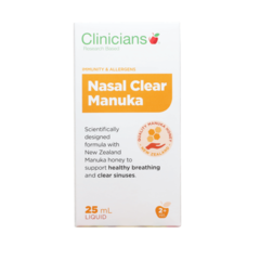 Clinicians Nasal Clear Manuka Spray 25ml