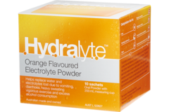 Hydralyte Orange Flavour Electrolyte Powder Sachets