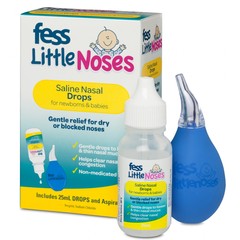 Fess Little Noses Saline Drops For Newborns & Babies 15ml and Aspirator