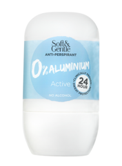 Soft & Gentle 0% Aluminum anti-perspirant active roll on 50ml