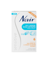 Nair Sensitive Large Wax Strips 40 Value Pack