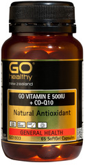 Go Healthy GO VITAMIN E 500IU + CO-Q10 65 capsules