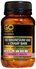 Go Healthy GO MAGNESIUM 650 + CRAMP BARK 60 capsules