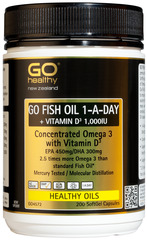 Go Healthy GO FISH OIL 1-A-DAY + VITAMIN D3 1,000IU 200 capsules