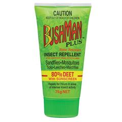 Bushman Plus Insect Repellent 80% Deet with Sunscreen 75g