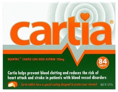 Cartia 100mg 84 tablets