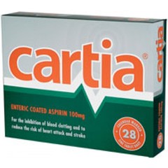 Cartia 100mg 28 tablets