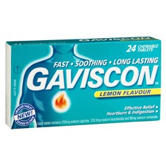 Gaviscon 24 Lemon chewable tablets