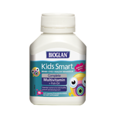 Bioglan Kids Smart Complete Multivitamin + Fish Oil 50 chewable capsules