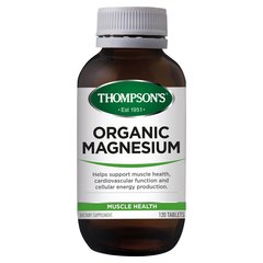 THOMPSONS ORGANIC MAGNESIUM 120 TABS