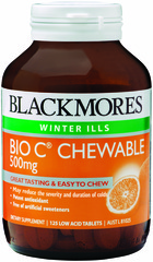 Blackmores Bio C Chew 500mg Tabs 125