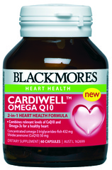 Blackmores CardiWell Omega Q10 Caps 60