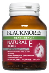 Blackmores Natural E 1000IU Caps 30