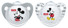 Nuk Silicone Soothers - Mickey - 0-6 Months - 2pk