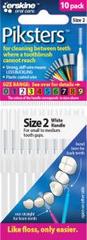 Piksters Interdental Brush White 0.5mm 10 pack Size 2