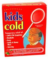 All Natural Kids Cold Lozenge on a Stick Raspberry 10 pack