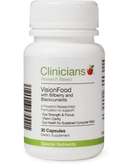 Clinicians Vision Food with Bilberry and Blackcurrant 30 capsules