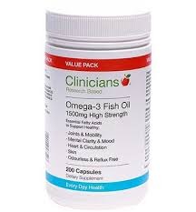 Clinicians Omega-3 Fish Oil 1500mg High Strength 200 Capsules