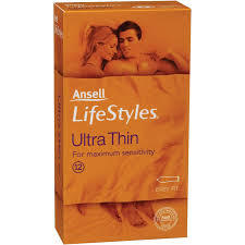 Ansell LifeStyles Ultra Thin Condoms 12 pack 