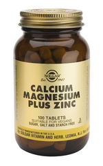 Solgar Calcium Magnesium plus Zinc 100 Tablets V