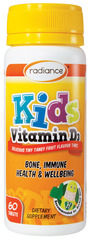 Radiance Kids Vitamin D3 Tangy Fruit Flavoured 60 Chewable Tablets