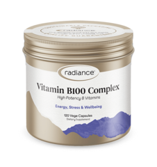 Radiance Vitamin B100 Complex 120 Veg Capsules